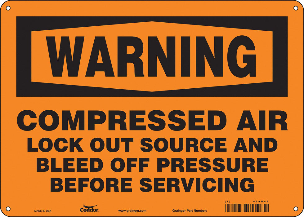 Safety Sign 10 inx14 in Polyethylene