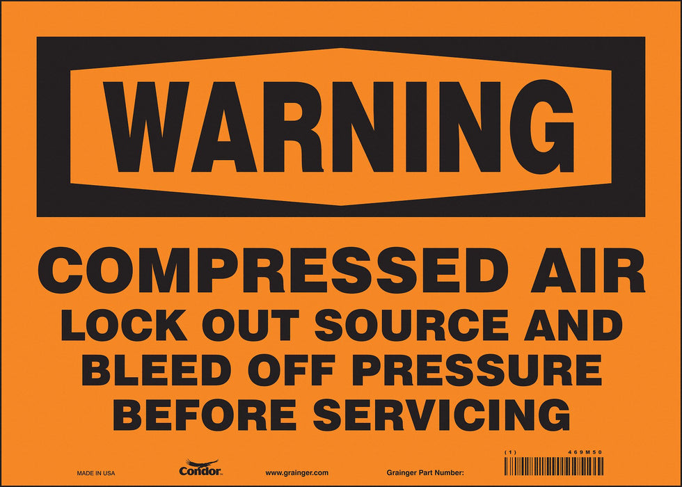 Safety Sign 10 inx14 in Vinyl