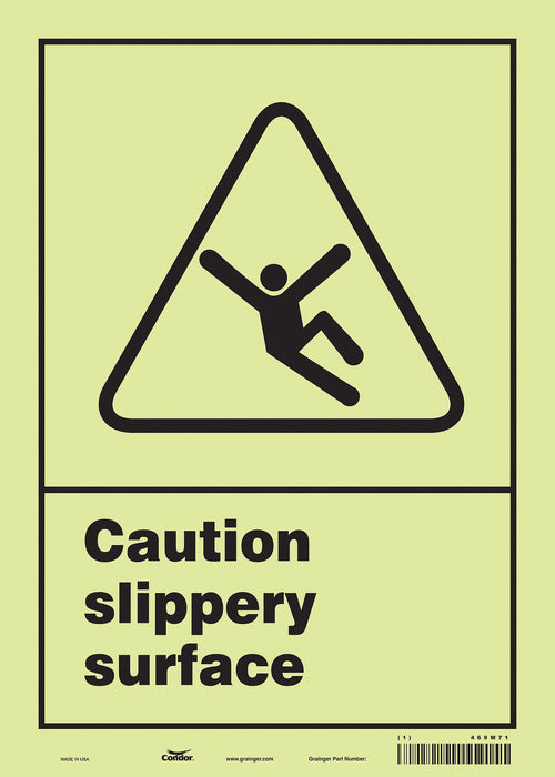 Safety Sign 14 in x 10 in Glow Vinyl