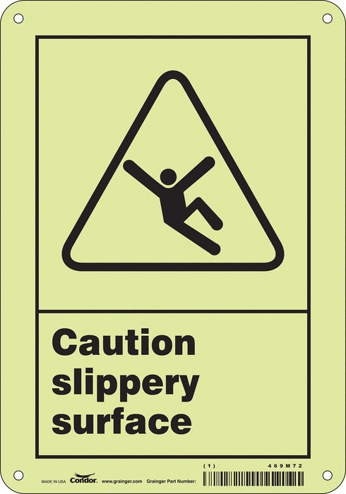 Safety Sign 10 in x 7 in Polyethylene