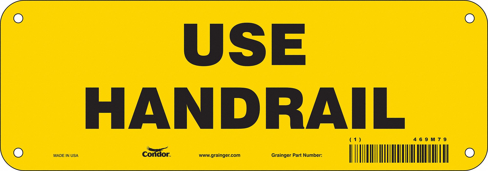 Safety Sign 3.5in x 10in Polyethylene
