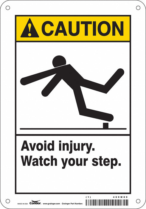 Safety Sign 10 inx7 in Polyethylene