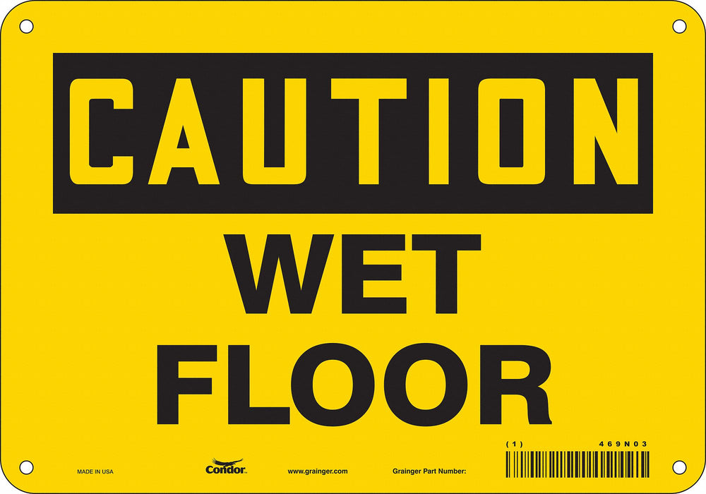 Safety Sign 7 inx10 in Polyethylene