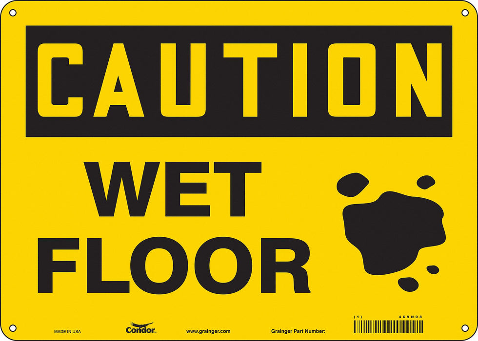 Safety Sign 10 inx14 in Aluminum