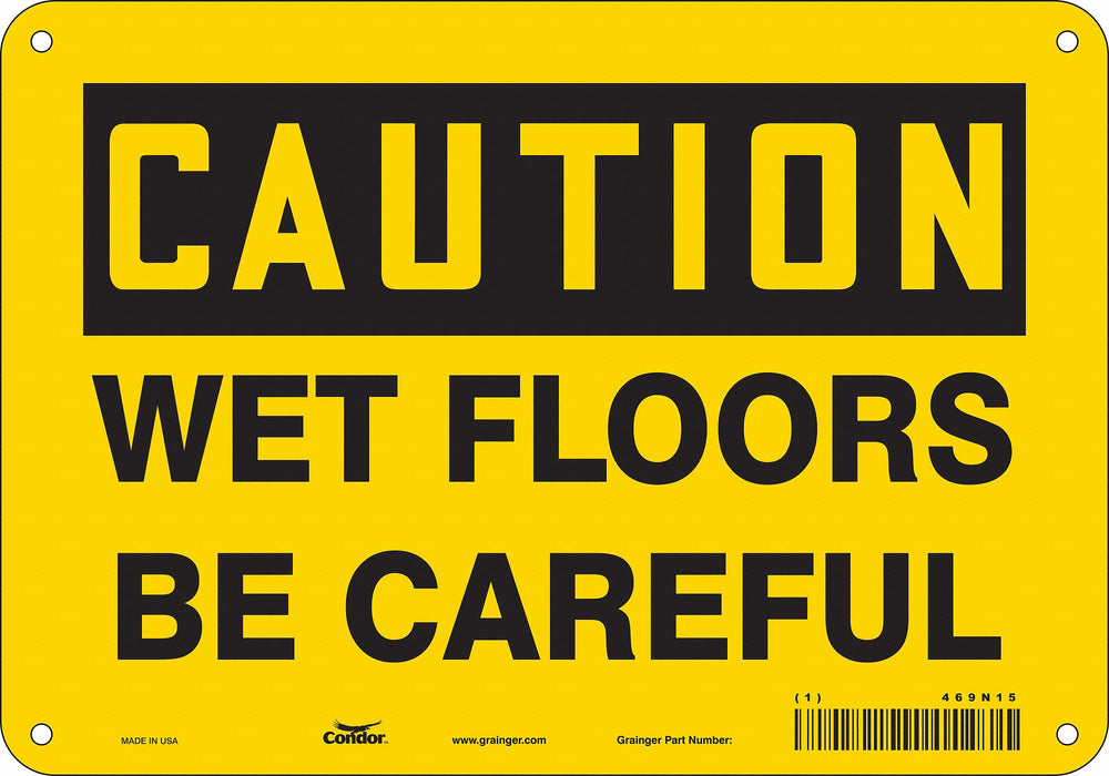 Safety Sign 7 in x 10 in Polyethylene