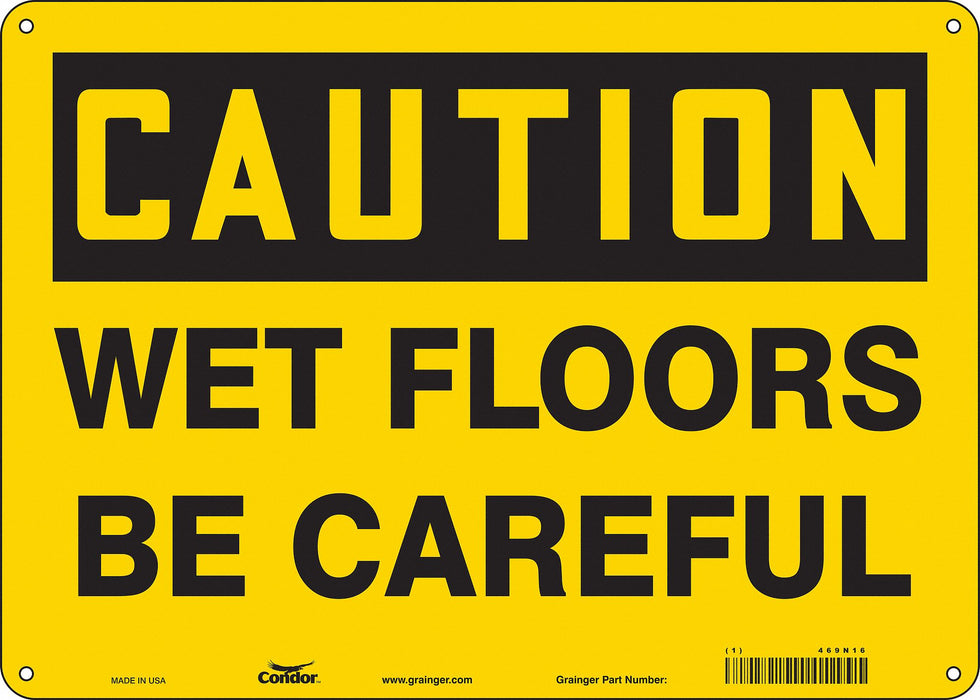 Safety Sign 10 inx14 in Polyethylene