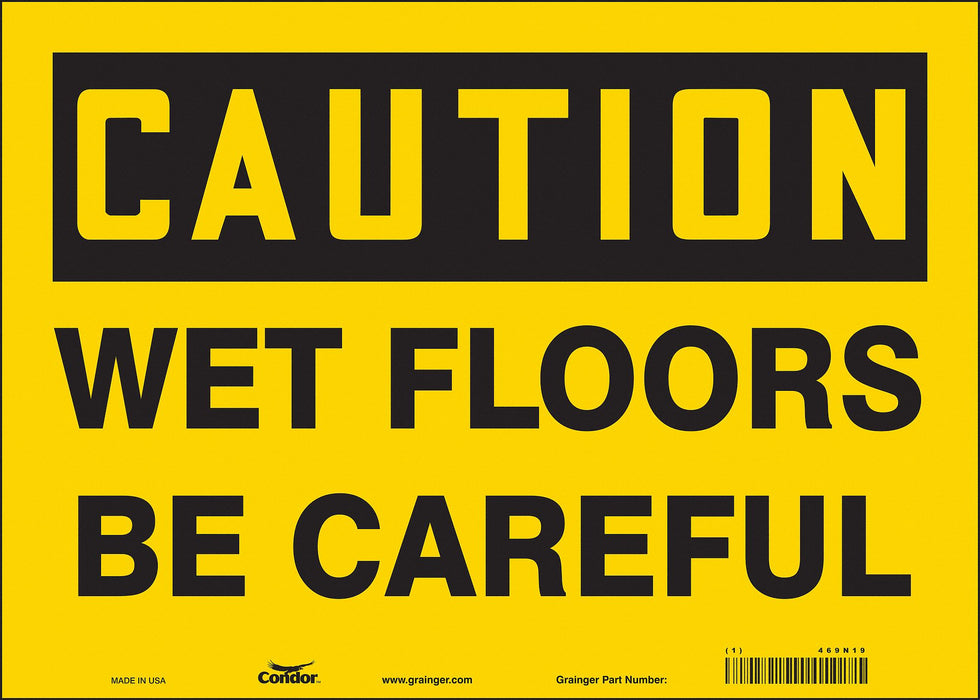 Safety Sign 10 inx14 in Vinyl