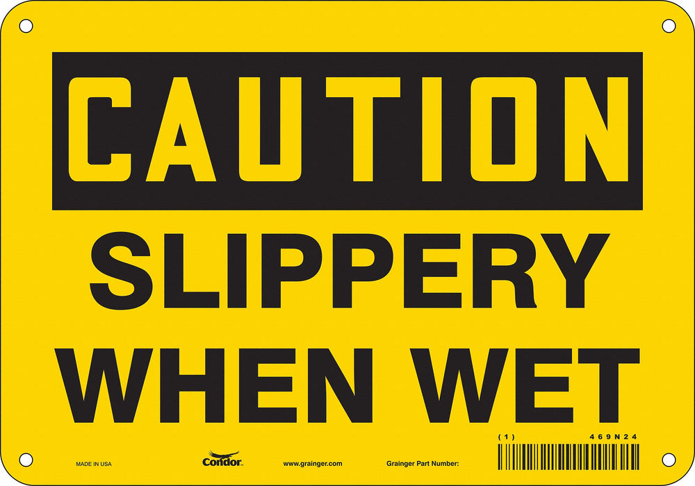 Safety Sign 7 inx10 in Polyethylene