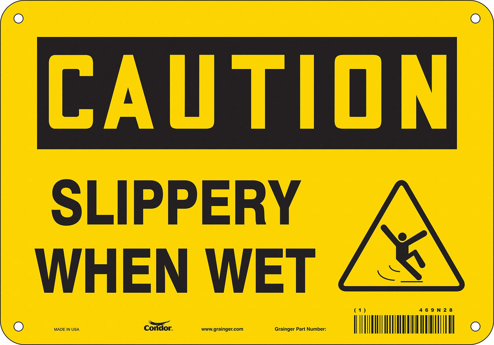 Safety Sign 7 in x 10 in Aluminum