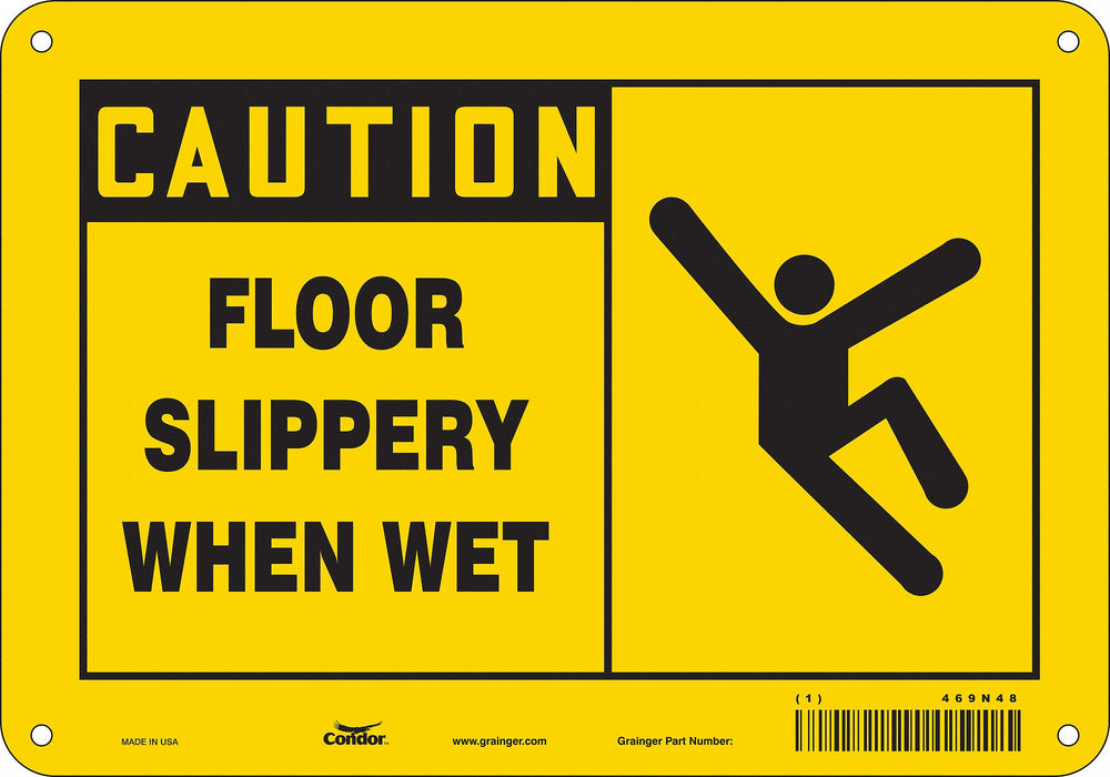 K1375 Safety Sign 7 inx10 in Polyethylene