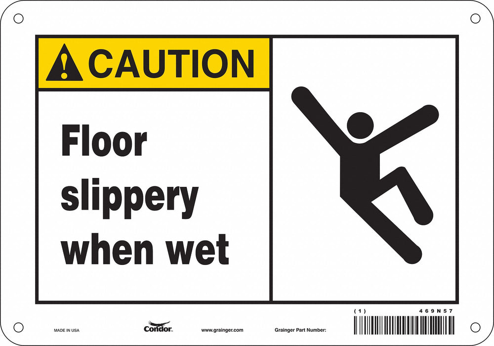 Safety Sign 7 in x 10 in Polyethylene