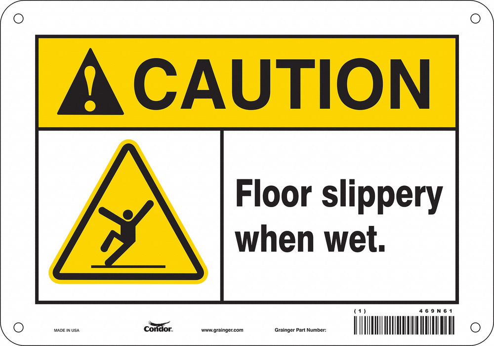 Safety Sign 7 in x 10 in Aluminum