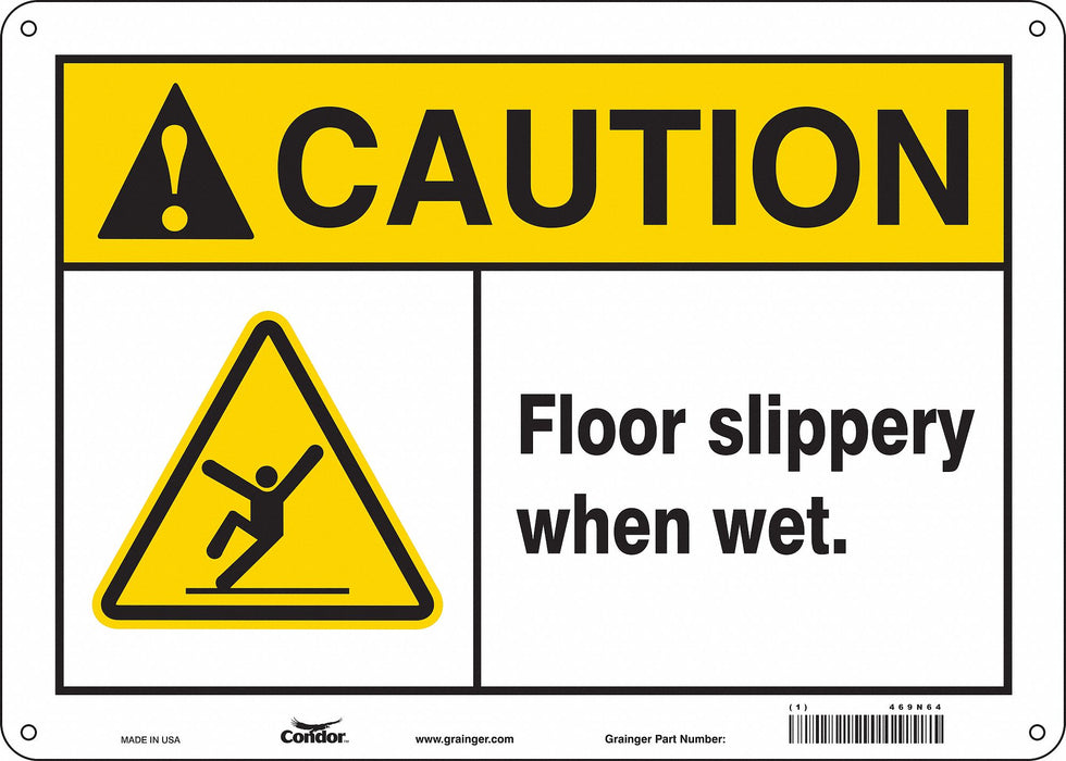 Safety Sign 10 inx14 in Polyethylene