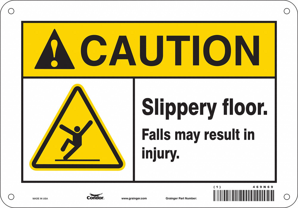 Safety Sign 7 inx10 in Polyethylene