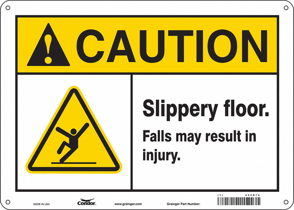 Safety Sign 10 inx14 in Polyethylene