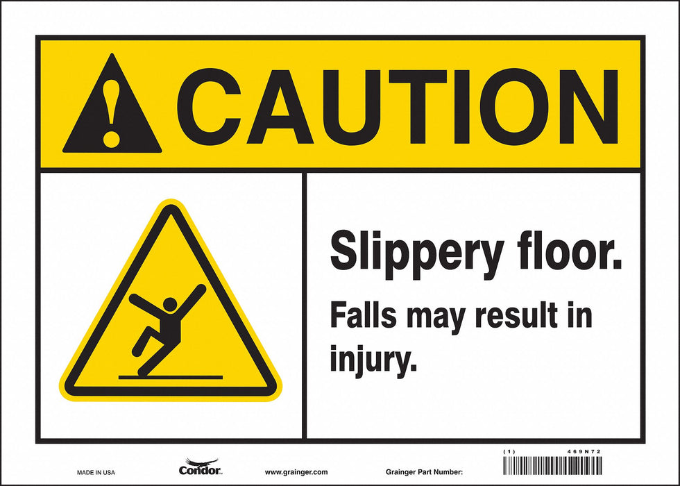 Safety Sign 10 inx14 in Vinyl