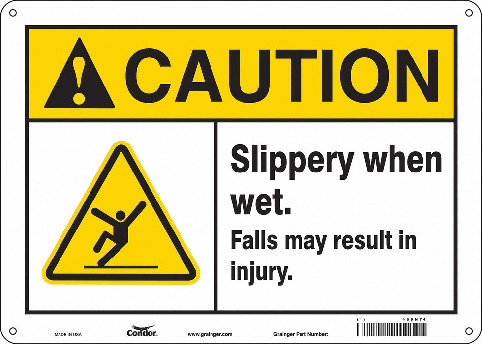 Safety Sign 10 in x 14 in Aluminum