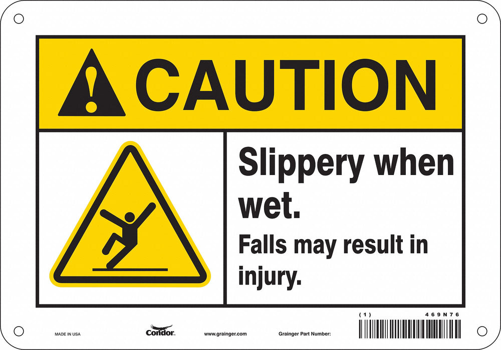 Safety Sign 7 in x 10 in Polyethylene