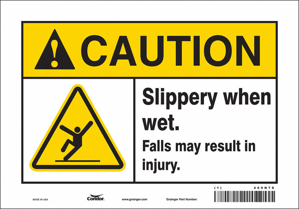 Safety Sign 7 inx10 in Vinyl