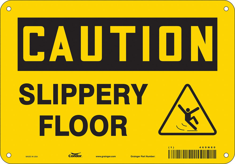 Safety Sign 7 in x 10 in Aluminum