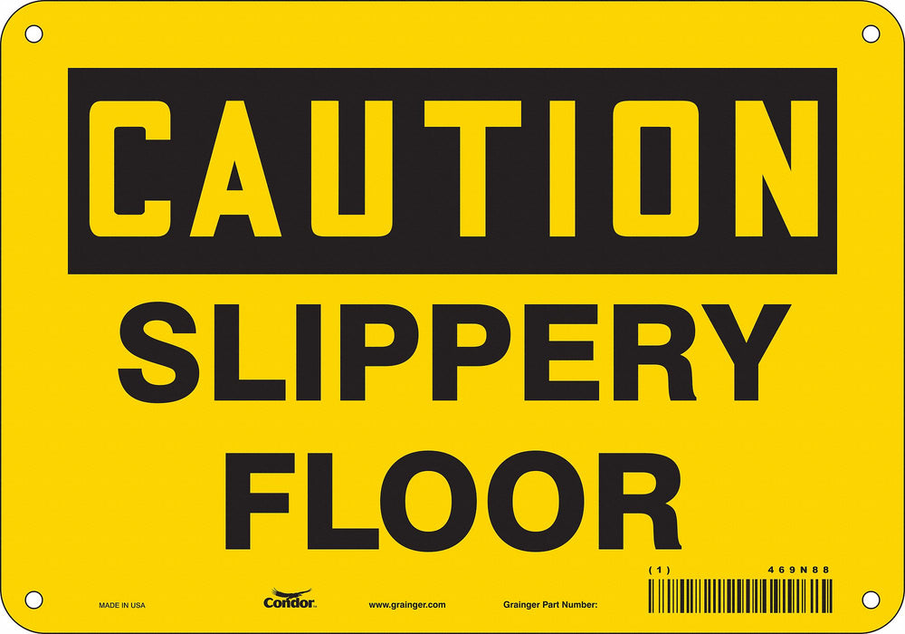 J6969 Safety Sign 7 in x 10 in Aluminum