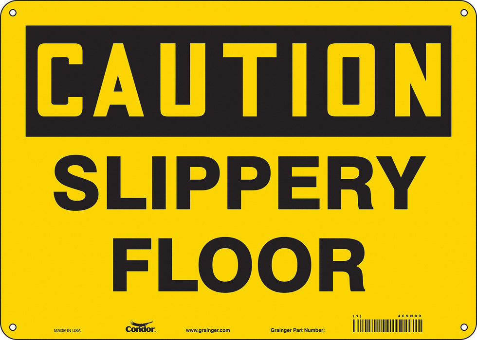 J6969 Safety Sign 10 in x 14 in Aluminum