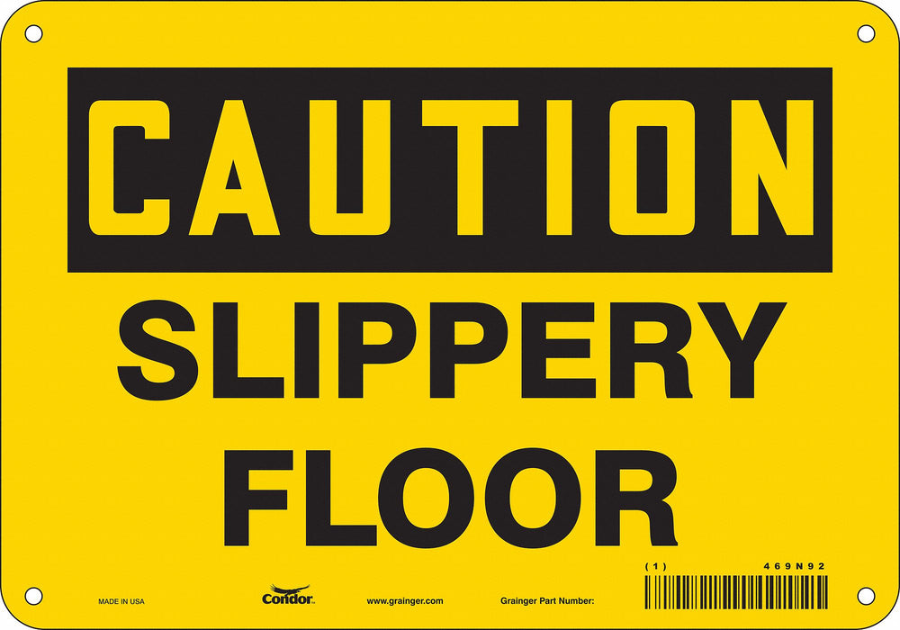 J6969 Safety Sign 7 in x 10 in Polyethylene
