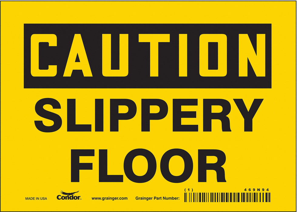 J6969 Safety Sign 5 inx7 in Vinyl
