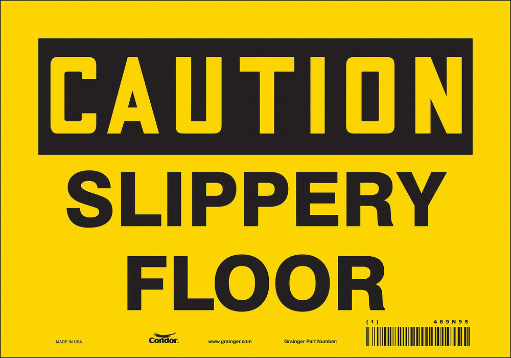 J6969 Safety Sign 7 inx10 in Vinyl