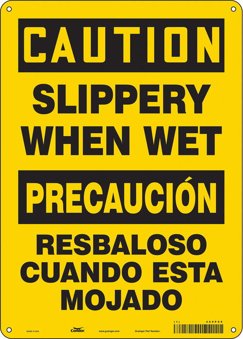 Safety Sign 14 inx10 in Polyethylene