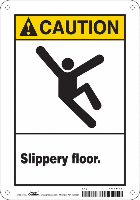 Safety Sign 10 in x 7 in Polyethylene