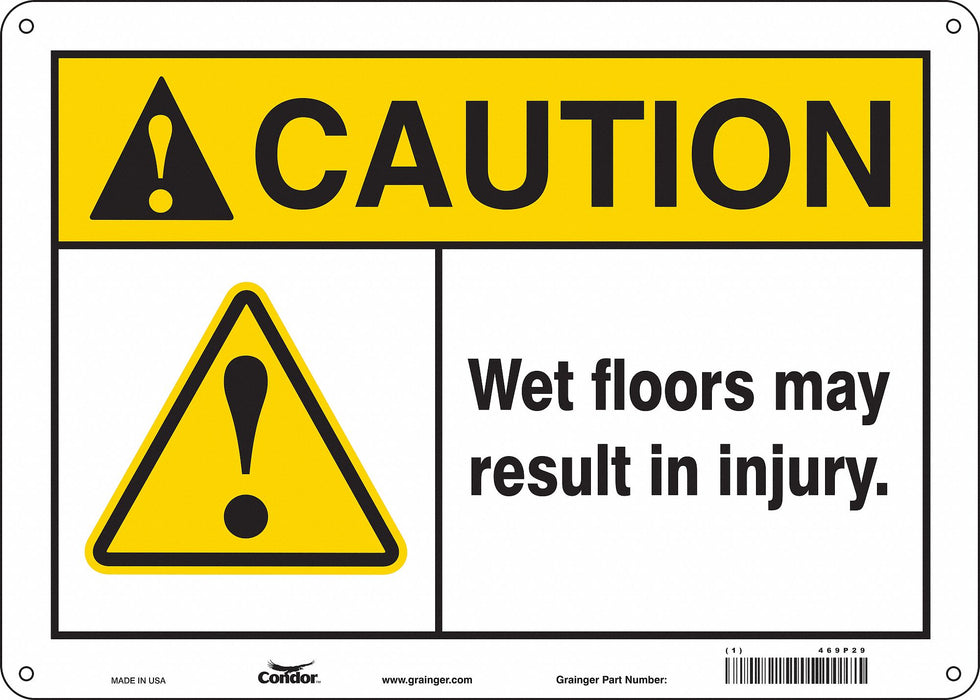 Safety Sign 10 inx14 in Aluminum