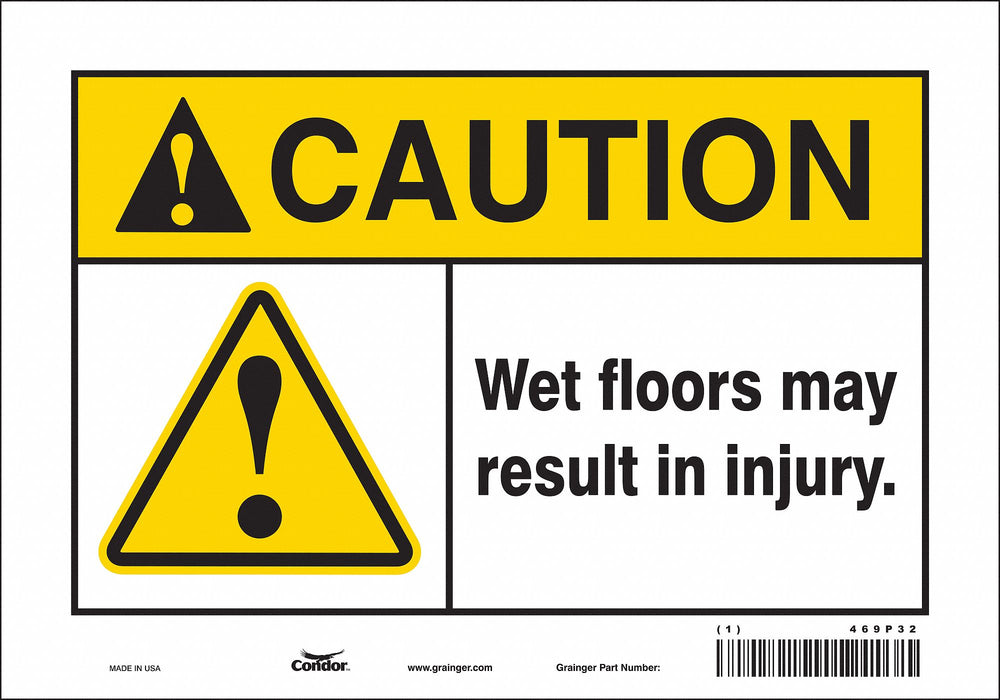Safety Sign 7 in x 10 in Vinyl