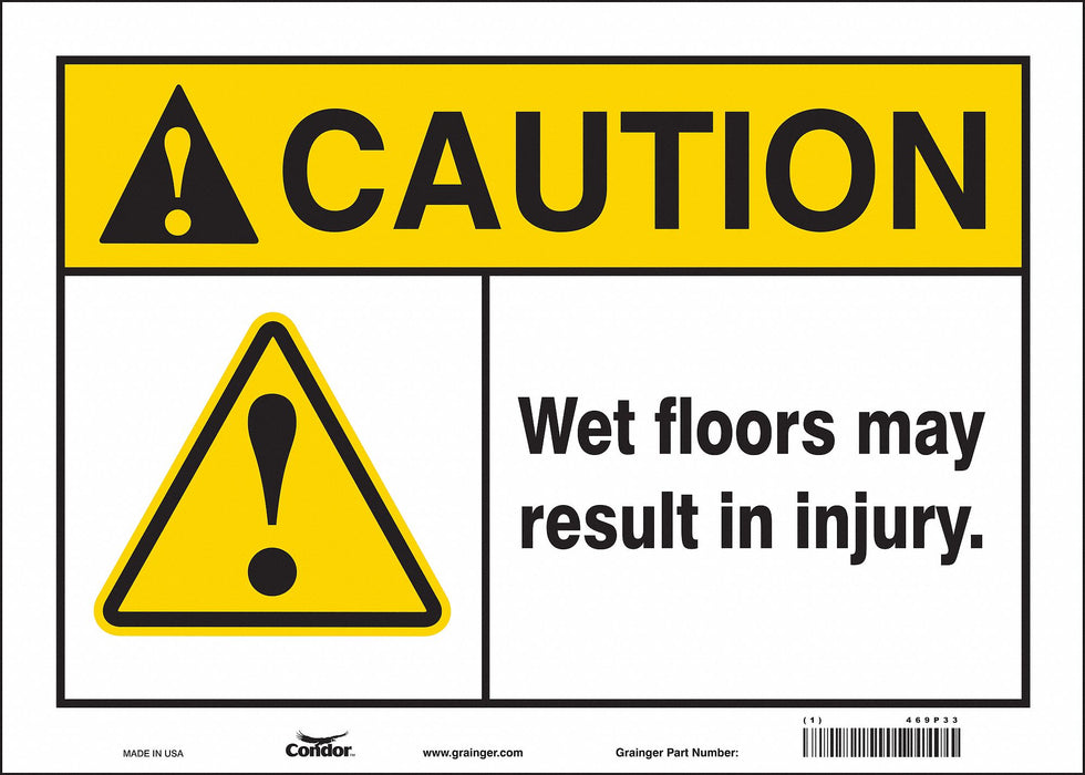 Safety Sign 10 in x 14 in Vinyl