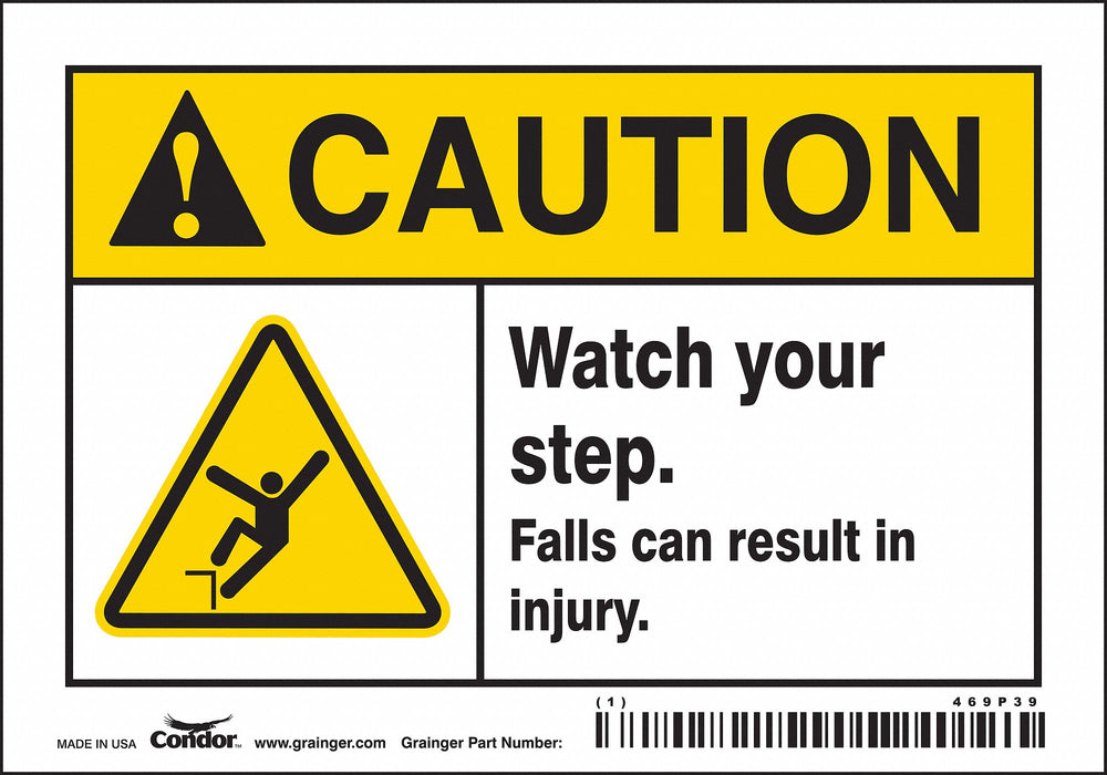 Safety Sign 3 1/2 inx5 in Vinyl