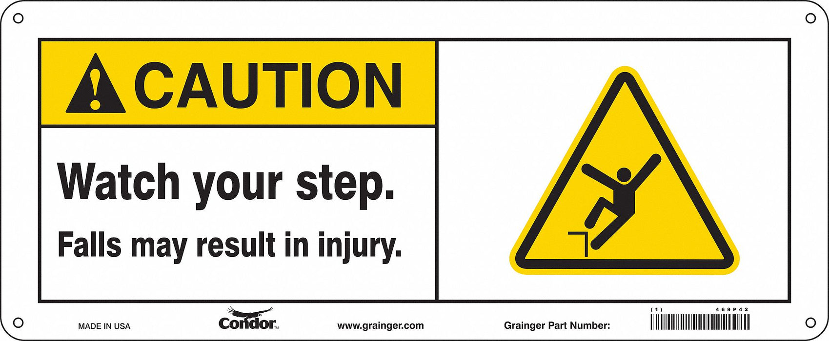 Safety Sign 7 in x 17 in Aluminum