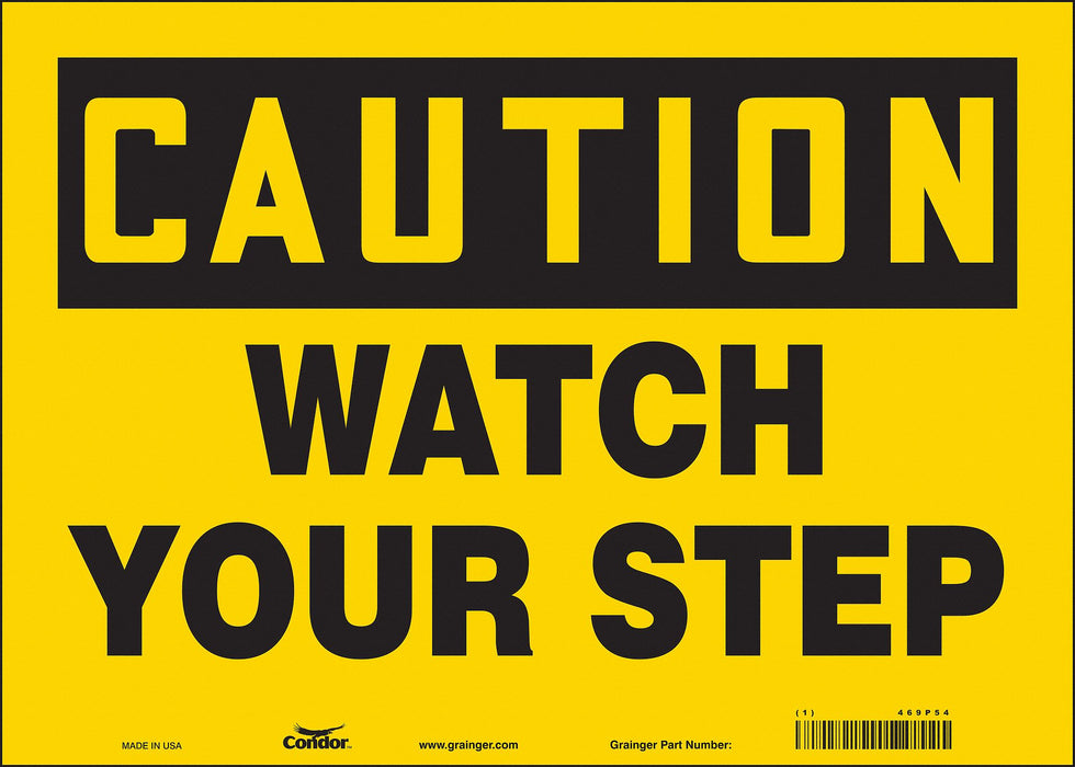 J6974 Safety Sign 10 inx14 in Vinyl