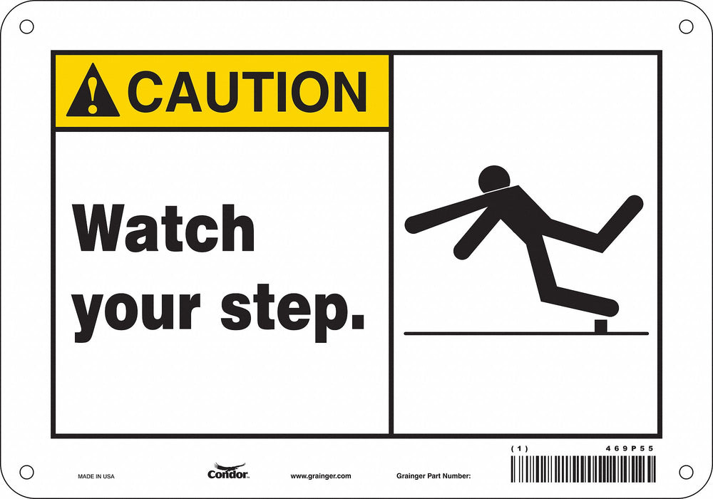 Safety Sign 7 in x 10 in Aluminum