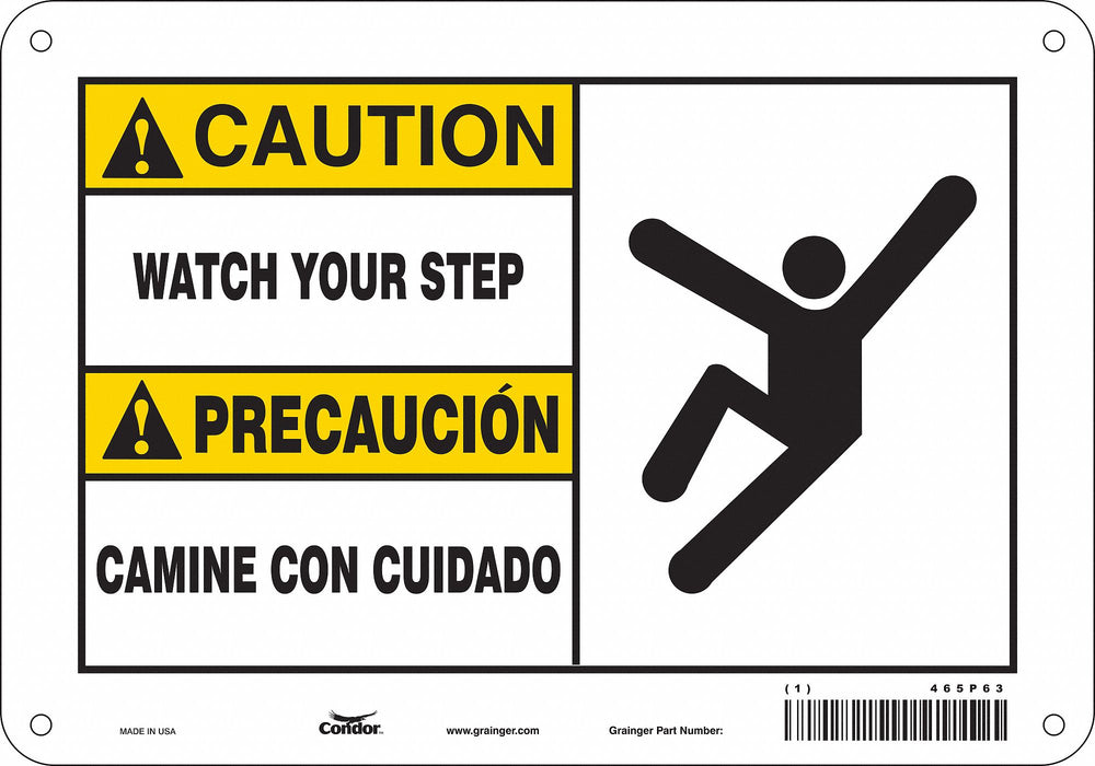 Safety Sign 7 inx10 in Polyethylene