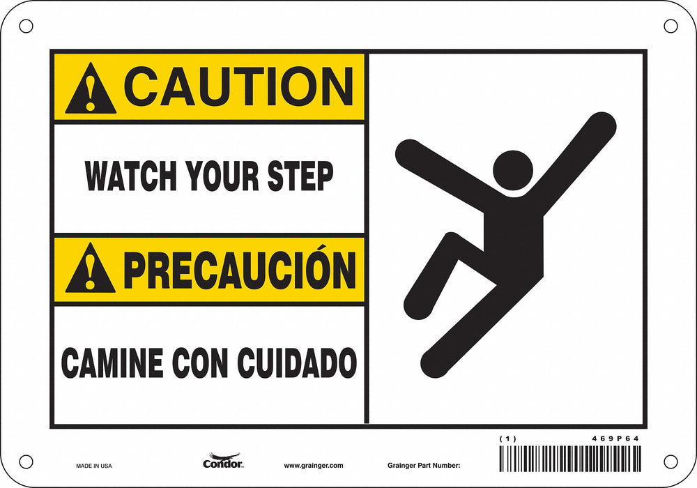 Safety Sign 10 inx14 in Polyethylene