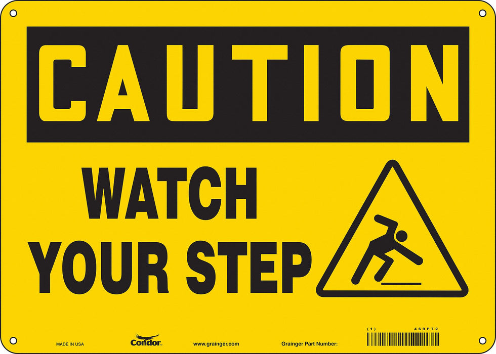 Safety Sign 10 inx14 in Polyethylene