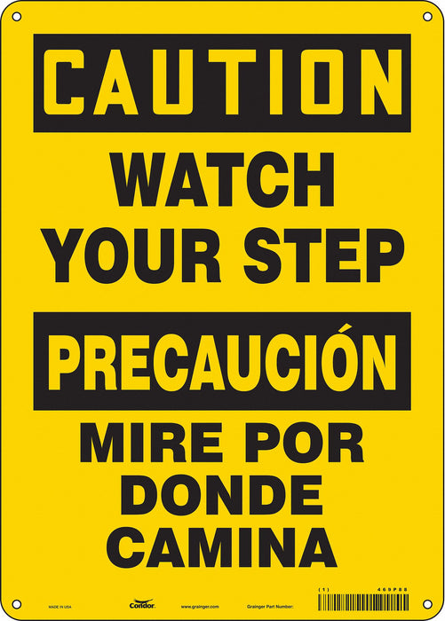 Safety Sign 14 inx10 in Polyethylene