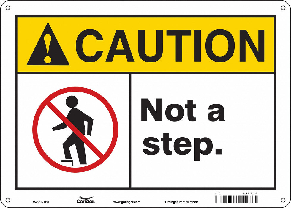 K1396 Safety Sign 10 in x 14 in Aluminum