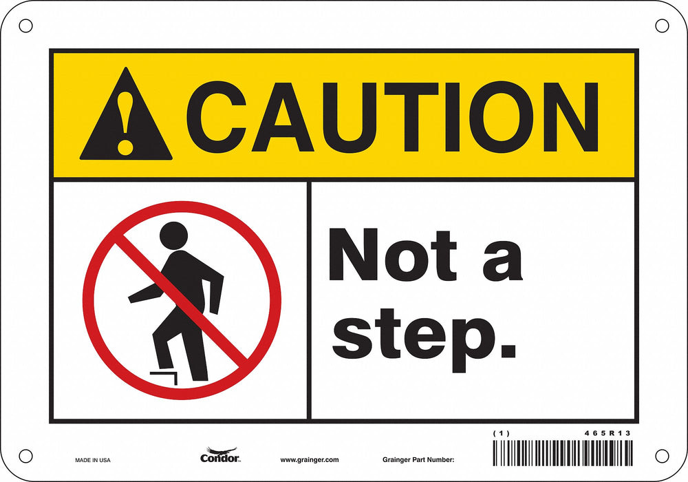 K1396 Safety Sign 7 inx10 in Polyethylene