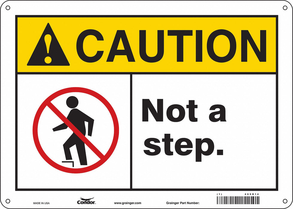K1396 Safety Sign 10 inx14 in Polyethylene