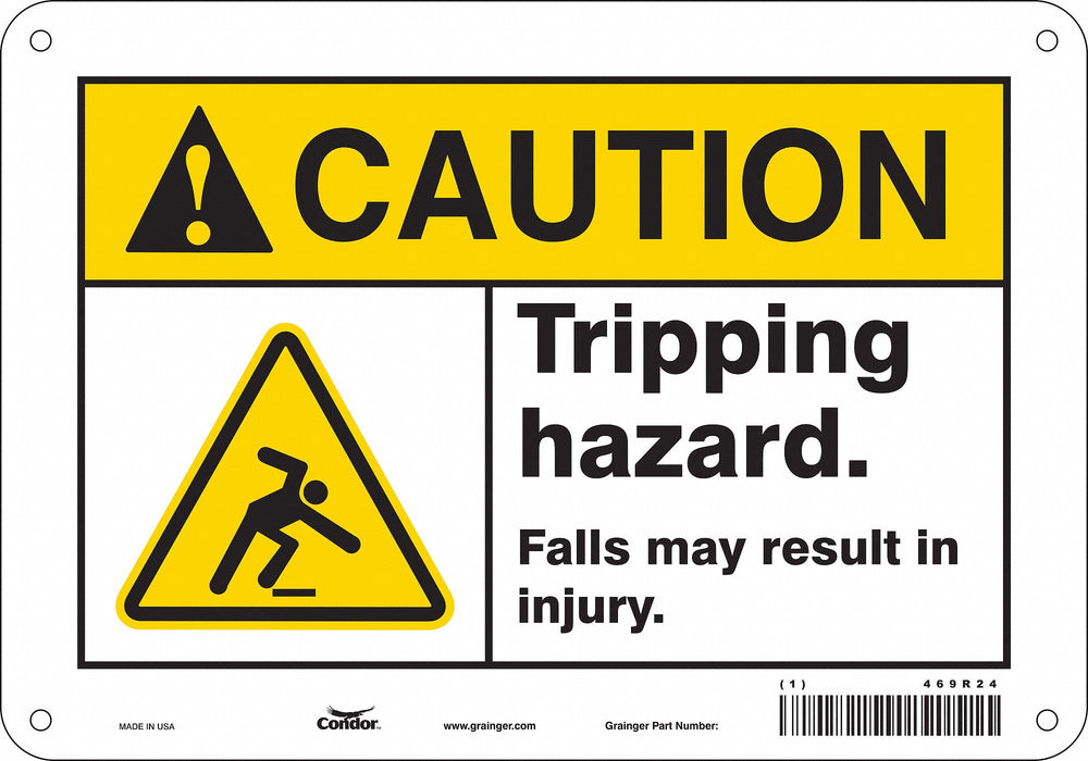 Safety Sign 7 in x 10 in Aluminum