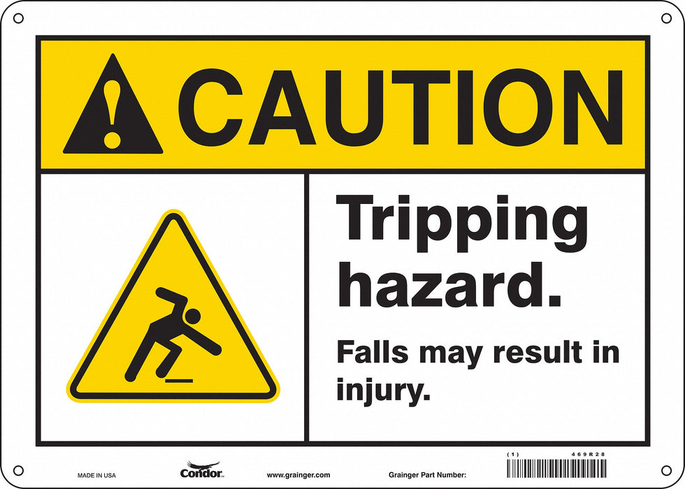 Safety Sign 10 inx14 in Polyethylene