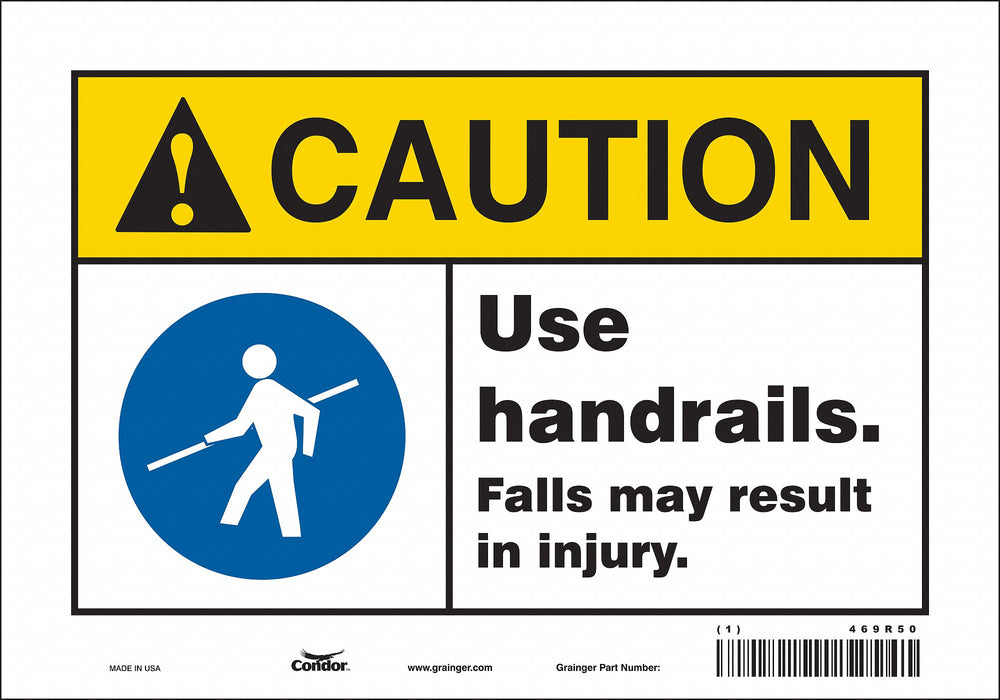 Safety Sign 7 inx10 in Vinyl