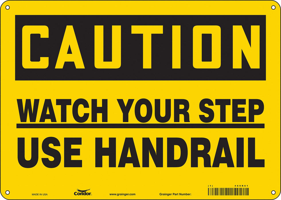 Safety Sign 10 inx14 in Polyethylene