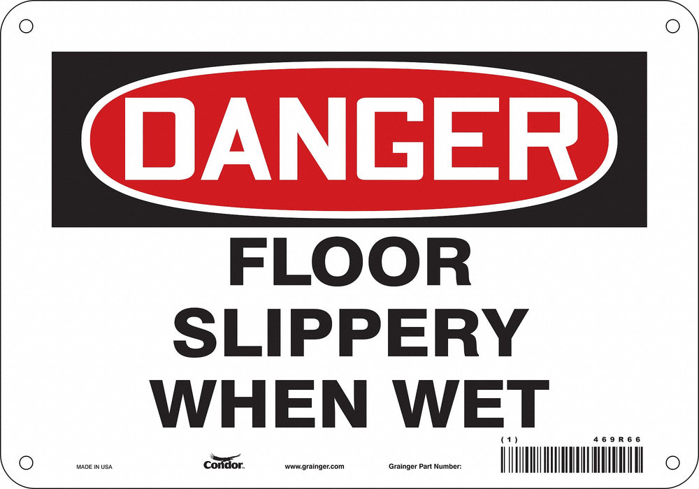 Safety Sign 7 inx10 in Polyethylene